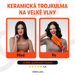 Trojkulma na velké vlny 32MM + Žehlička s ionizátorem 28MM