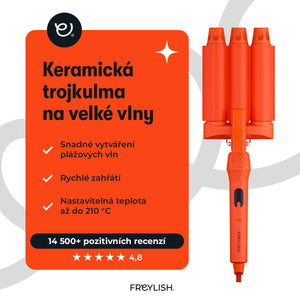 Trojkulma na velké vlny 32MM + Žehlička s ionizátorem 28MM