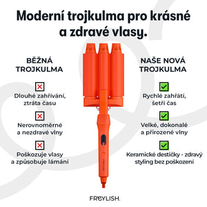 Trojkulma na velké vlny 32MM + Žehlička s ionizátorem 28MM