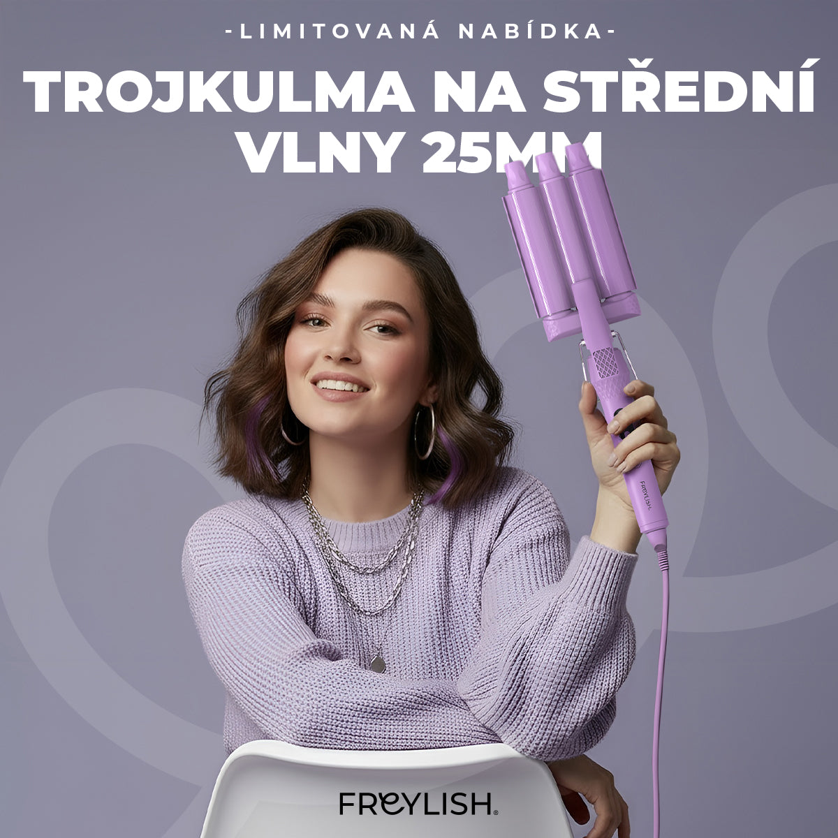 LILA Trojkulma na střední vlny 25MM