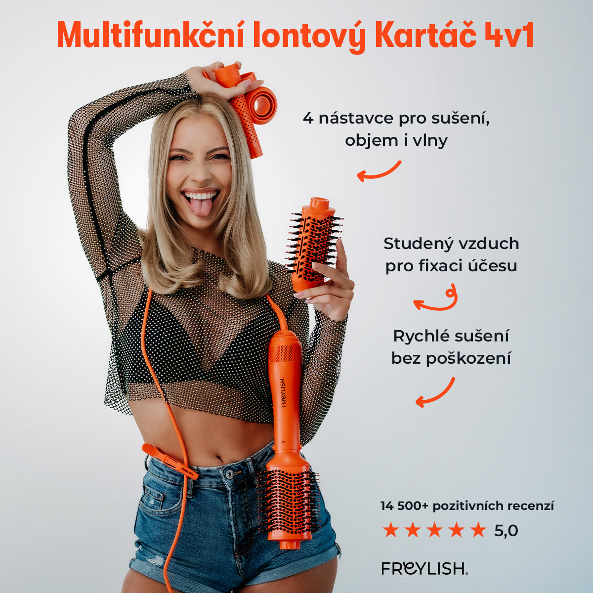 RED Multifunkční Iontový Kartáč 4v1