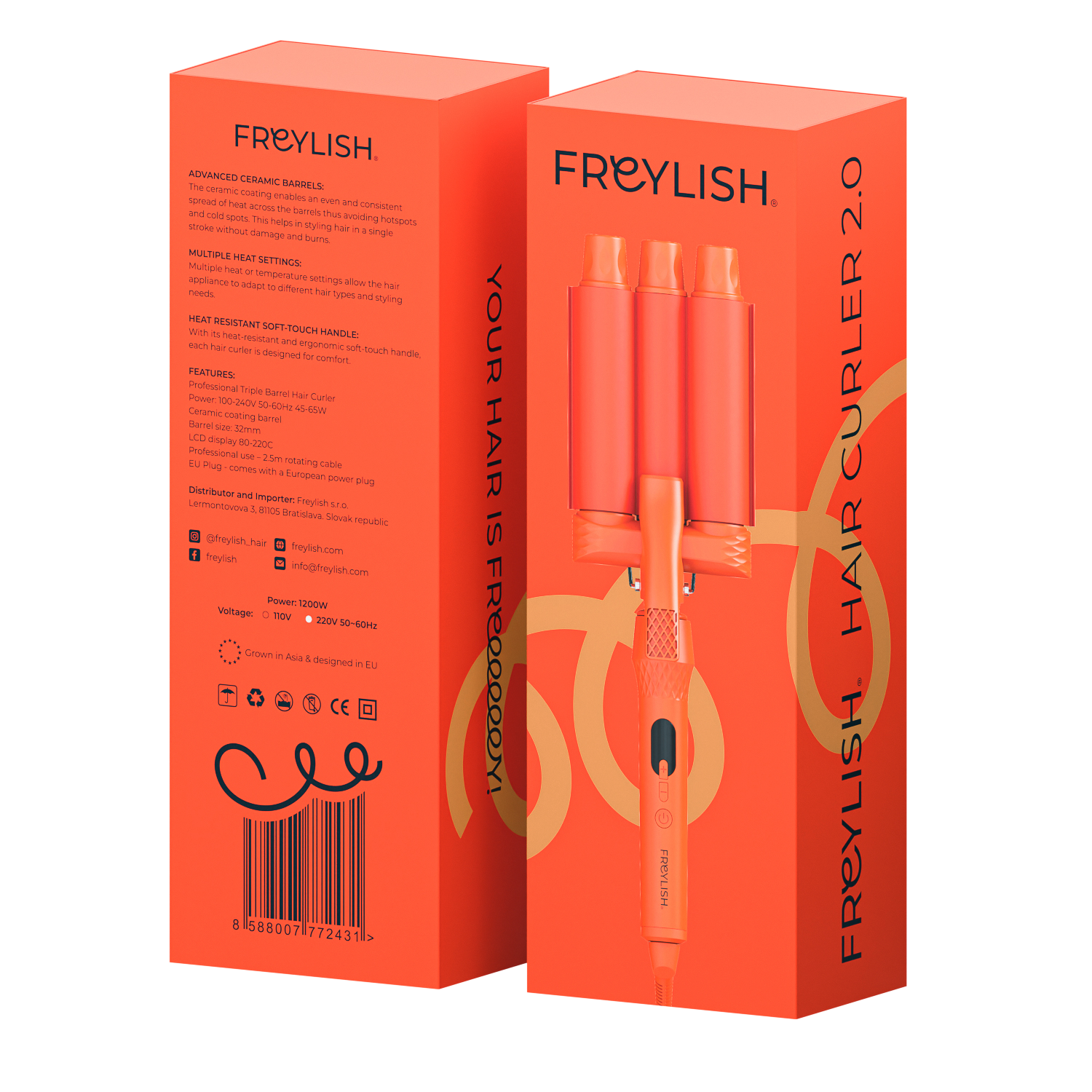 Freylish® Keramická trojkulma na vlasy 32MM 2.0